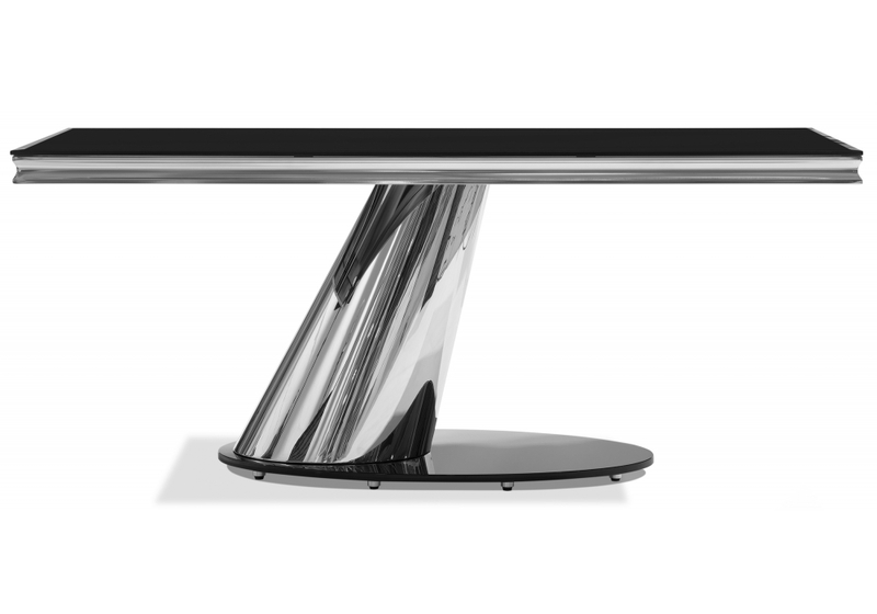 Стол стеклянный, Kolonel черный