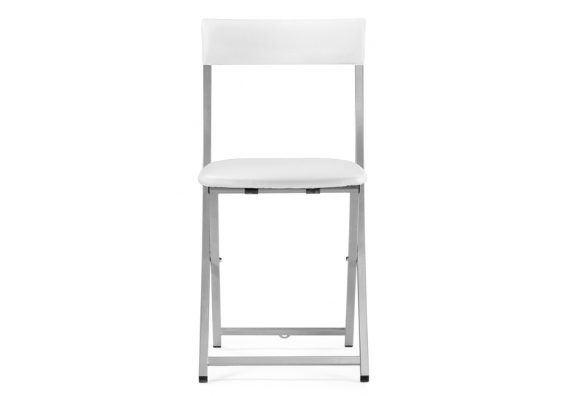 Стул на металлокаркасе, Elevis белый полимер / светлый мусс