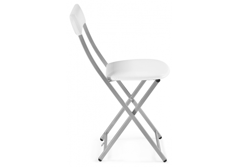 Стул на металлокаркасе, Elevis белый полимер / светлый мусс