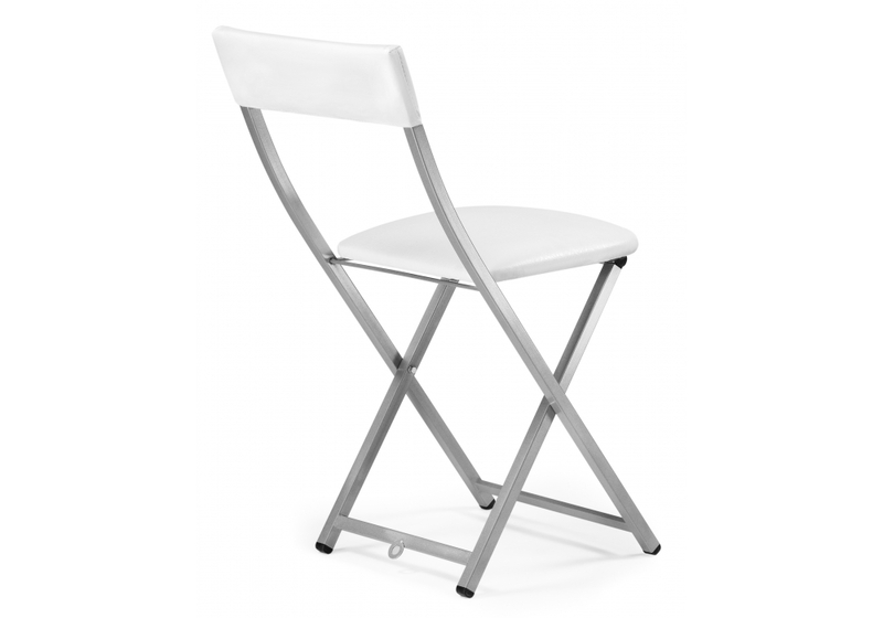 Стул на металлокаркасе, Elevis белый полимер / светлый мусс