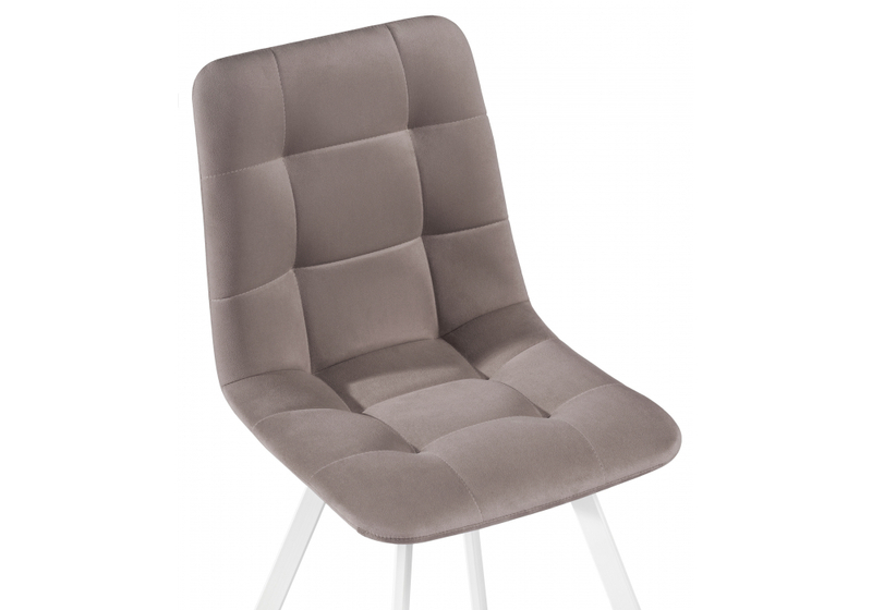 Стул на металлокаркасе, Чилли латте / белый