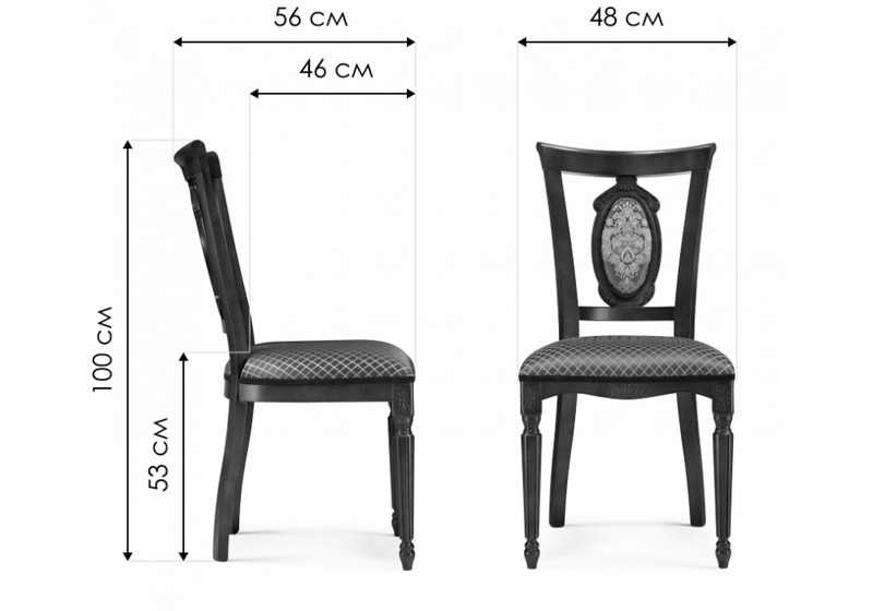 Стул деревянный, Лино молочный / ромб 02