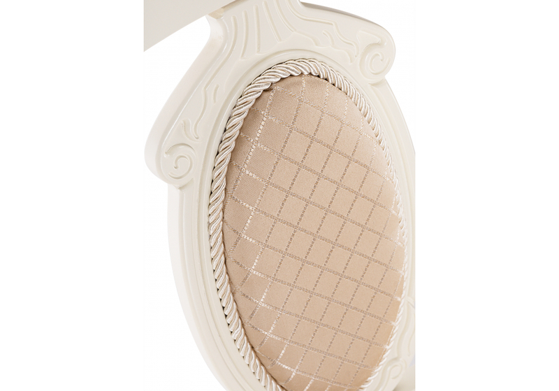 Стул деревянный, Лино молочный / ромб 02