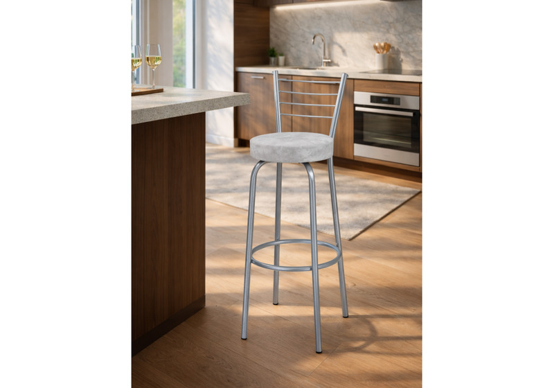 Барный стул, Kuroda белый мрамор / светлый мусс