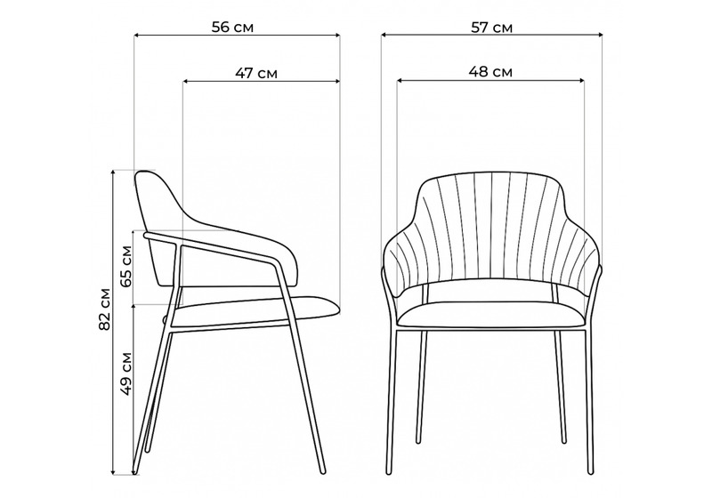 Стул на металлокаркасе, Инклес темно-зеленый / черный глянец