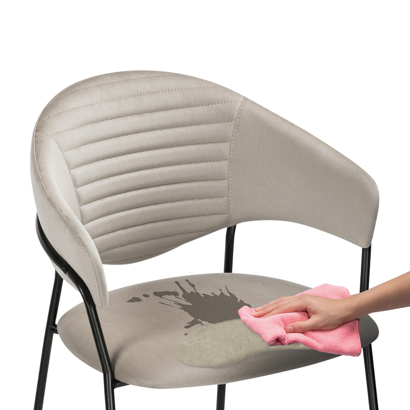 Стул на металлокаркасе, Рансол дымчатый / черный глянец