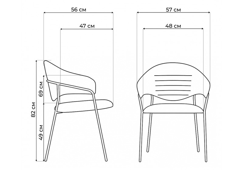 Стул на металлокаркасе, Рансол темно-зеленый / черный глянец