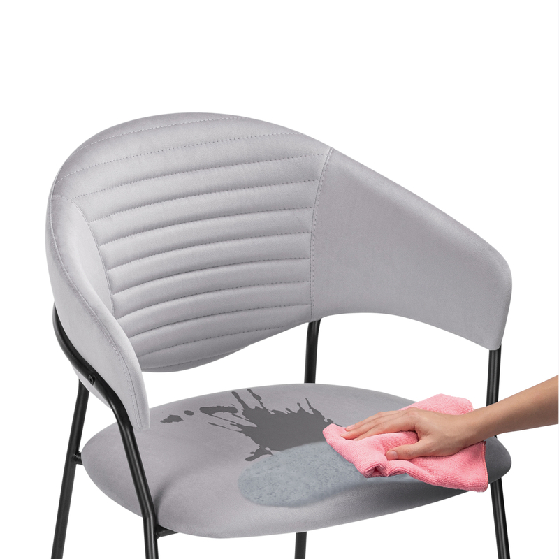 Стул на металлокаркасе, Рансол серый / черный глянец