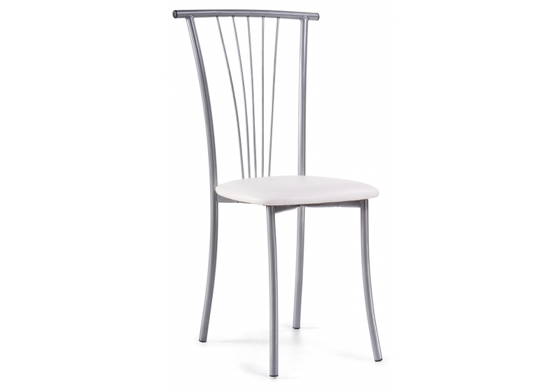 Стул на металлокаркасе, Grigori белый полимер / светлый мусс