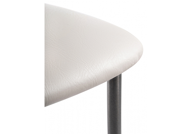 Стул на металлокаркасе, Grigori белый полимер / светлый мусс