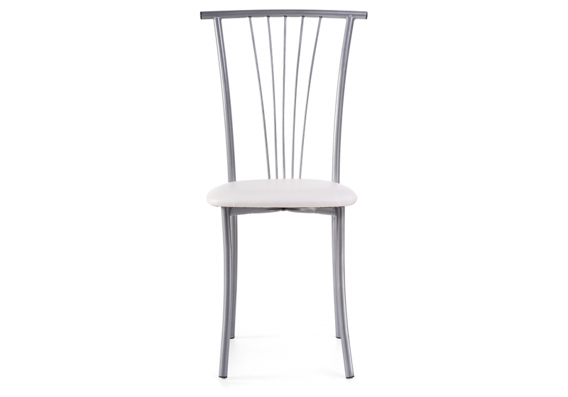 Стул на металлокаркасе, Grigori белый полимер / светлый мусс