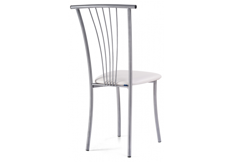 Стул на металлокаркасе, Grigori белый полимер / светлый мусс