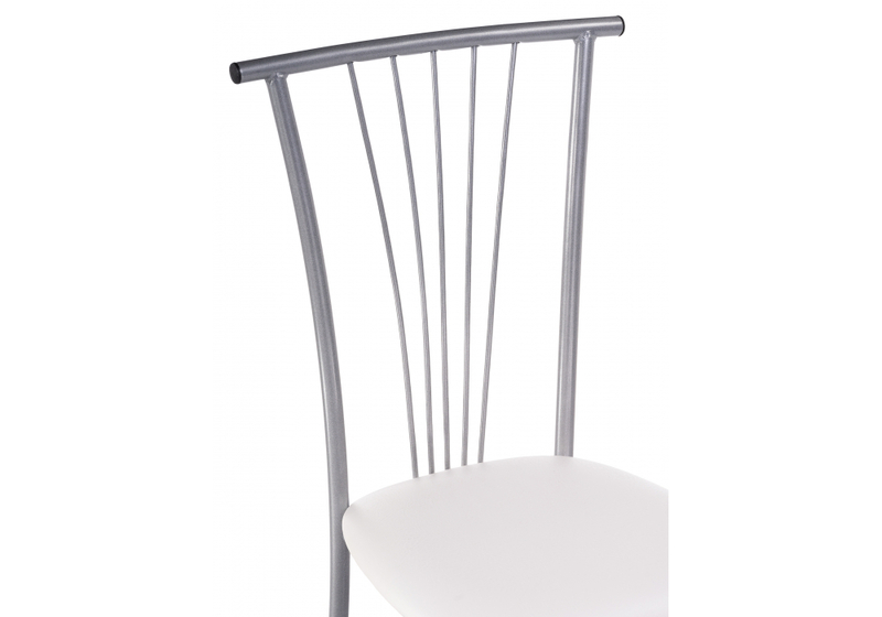Стул на металлокаркасе, Grigori белый полимер / светлый мусс