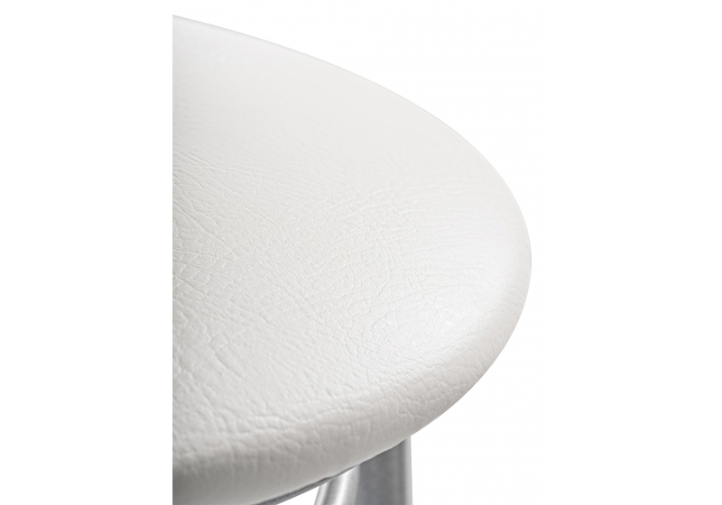 Стул на металлокаркасе, Lamniel косое кольцо белый полимер / светлый мусс