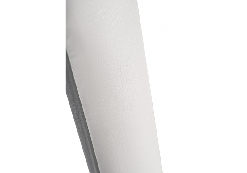 Стул на металлокаркасе, Lamniel косое кольцо белый полимер / светлый мусс