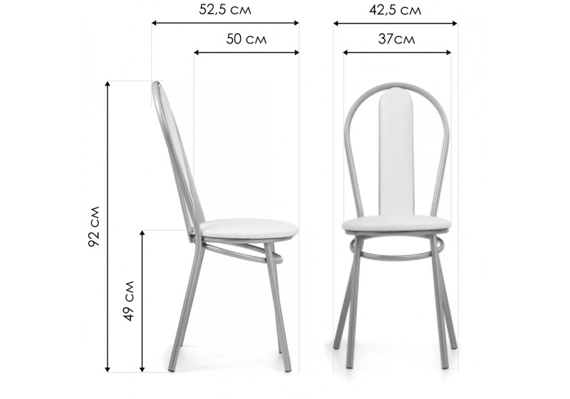 Стул на металлокаркасе, Lamniel косое кольцо белый полимер / светлый мусс
