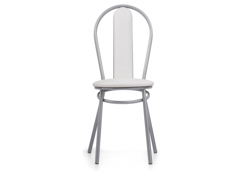 Стул на металлокаркасе, Lamniel косое кольцо белый полимер / светлый мусс