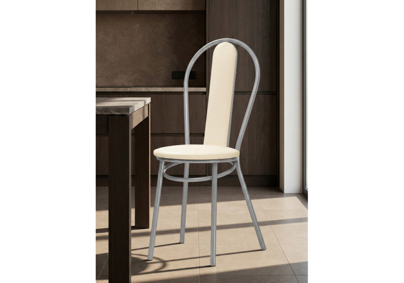 Стул на металлокаркасе, Lamniel ваниль в крапинку / светлый мусс