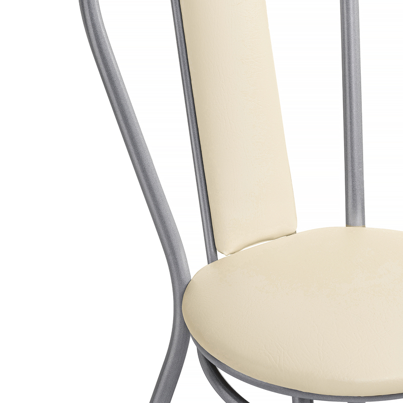 Стул на металлокаркасе, Lamniel ваниль в крапинку / светлый мусс