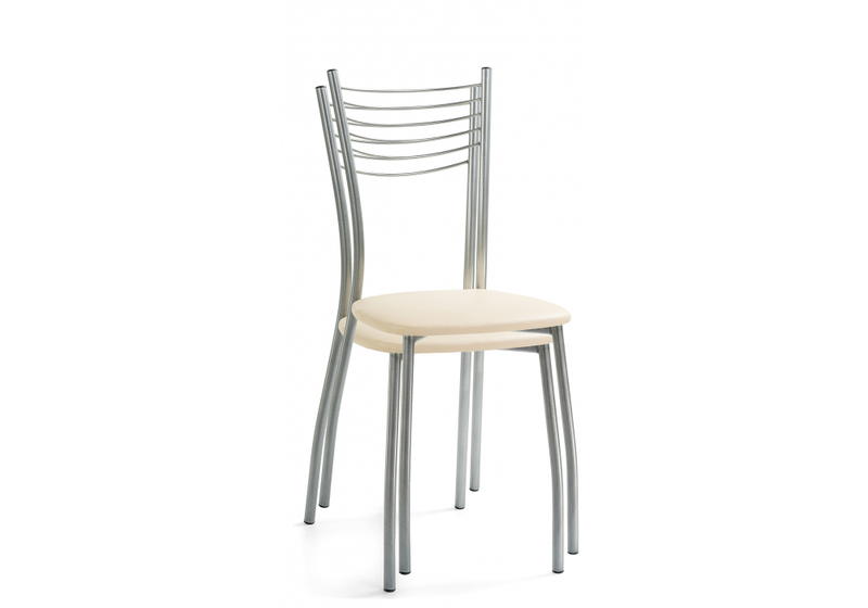 Стул на металлокаркасе, Goki ваниль крап / светлый мусс
