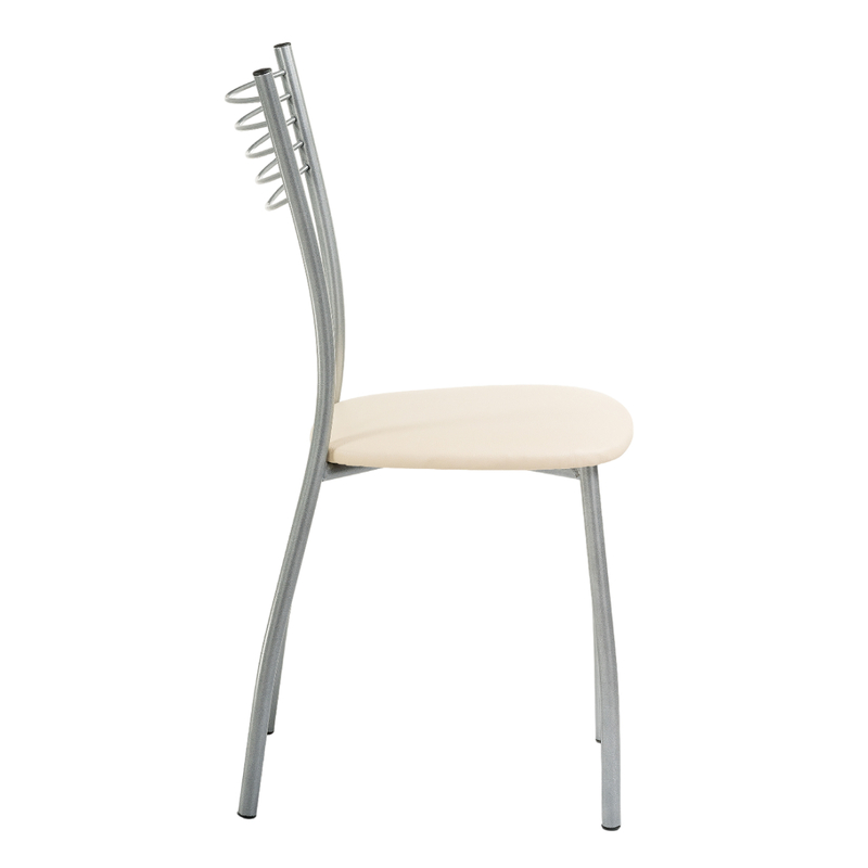 Стул на металлокаркасе, Goki ваниль крап / светлый мусс