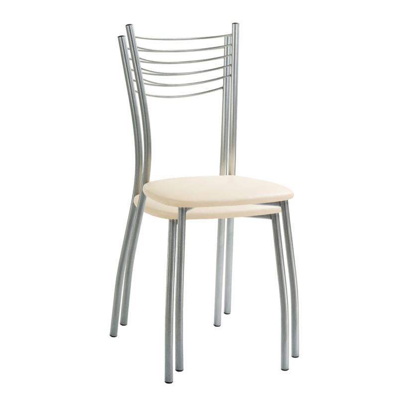 Стул на металлокаркасе, Goki ваниль крап / светлый мусс