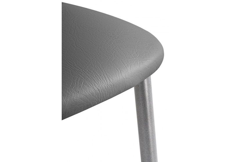 Стул на металлокаркасе, Goki с мягкой спинкой серый полимер / светлый мусс