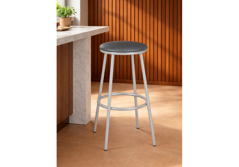 Барный стул, Drezegomad серый полимер / светлый мусс