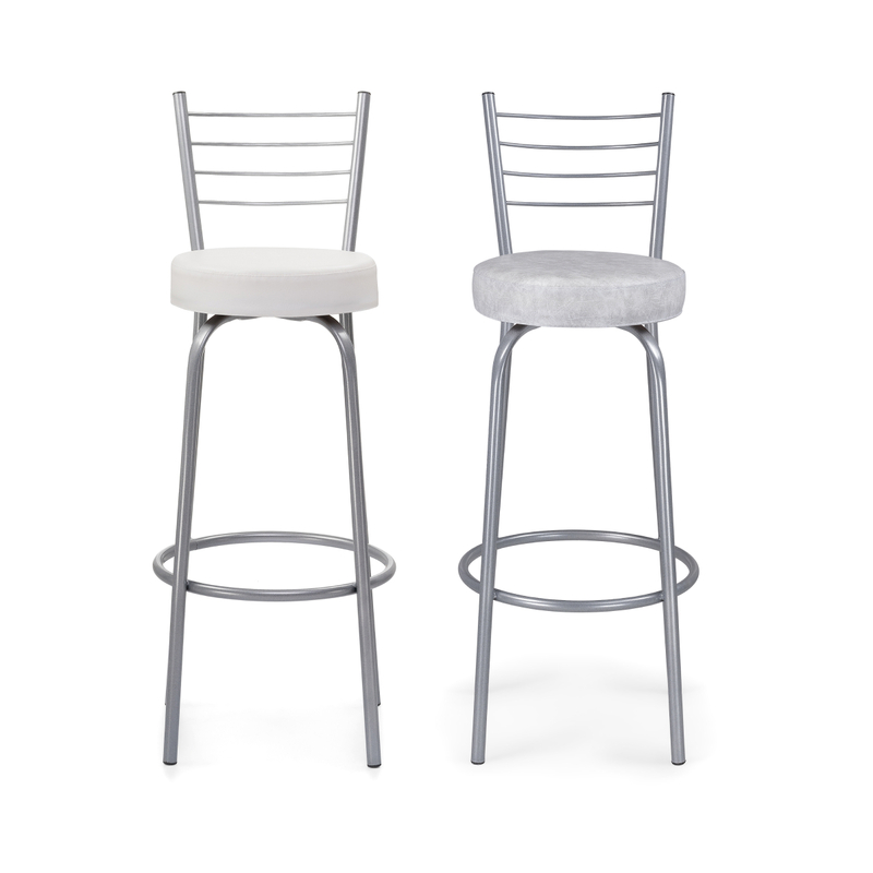 Барный стул, Kuroda белый полимер / светлый мусс