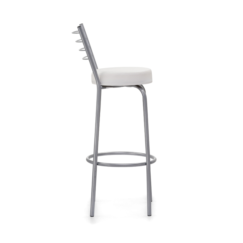 Барный стул, Kuroda белый полимер / светлый мусс
