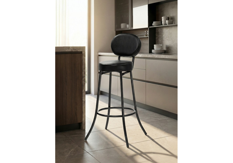 Барный стул, Satearant черный полимер / темный мусс