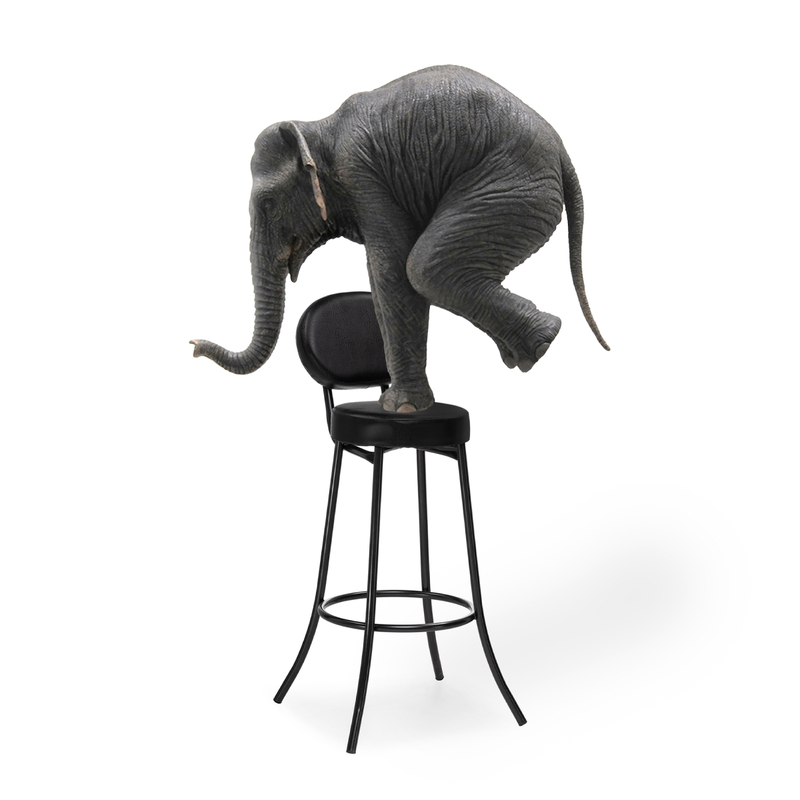 Барный стул, Satearant черный полимер / темный мусс