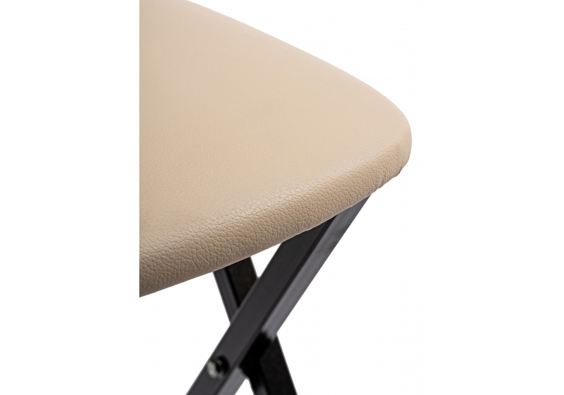 Стул на металлокаркасе, Elevis ваниль крап / темный мусс