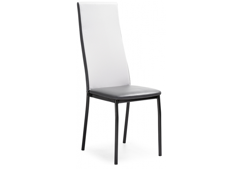 Стул на металлокаркасе, Mirilis белый полимер / серый полимер / темный мусс