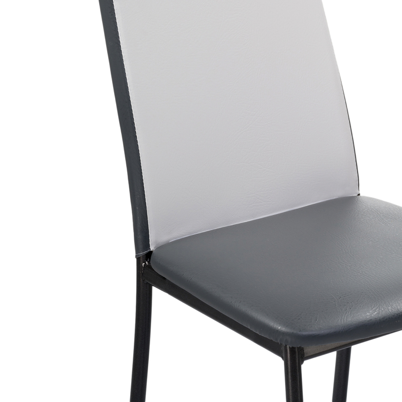 Стул на металлокаркасе, Mirilis белый полимер / серый полимер / темный мусс