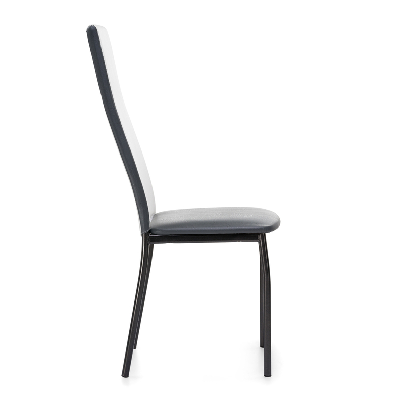 Стул на металлокаркасе, Mirilis белый полимер / серый полимер / темный мусс