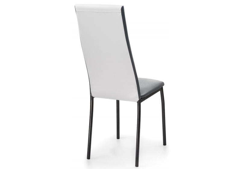 Стул на металлокаркасе, Mirilis белый полимер / серый полимер / темный мусс