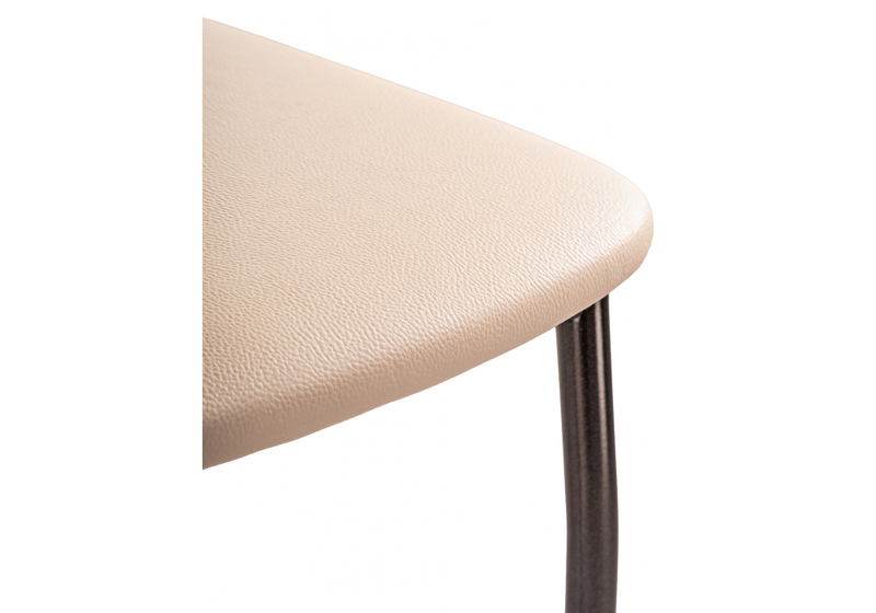 Стул на металлокаркасе, Mirilis ваниль / темный мусс