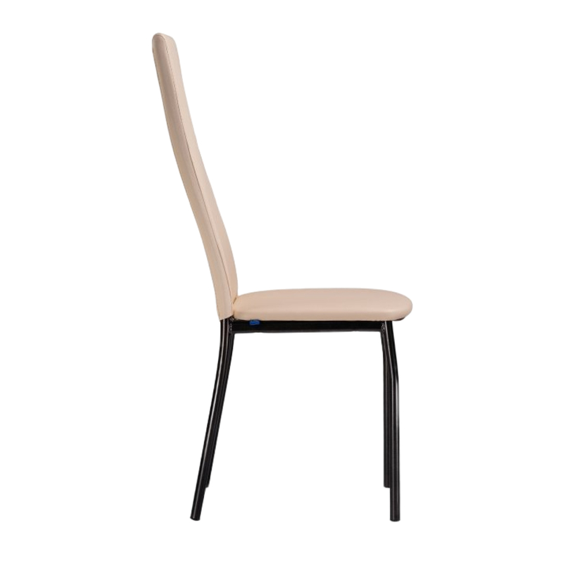 Стул на металлокаркасе, Mirilis ваниль / темный мусс