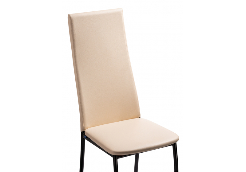 Стул на металлокаркасе, Mirilis ваниль / темный мусс