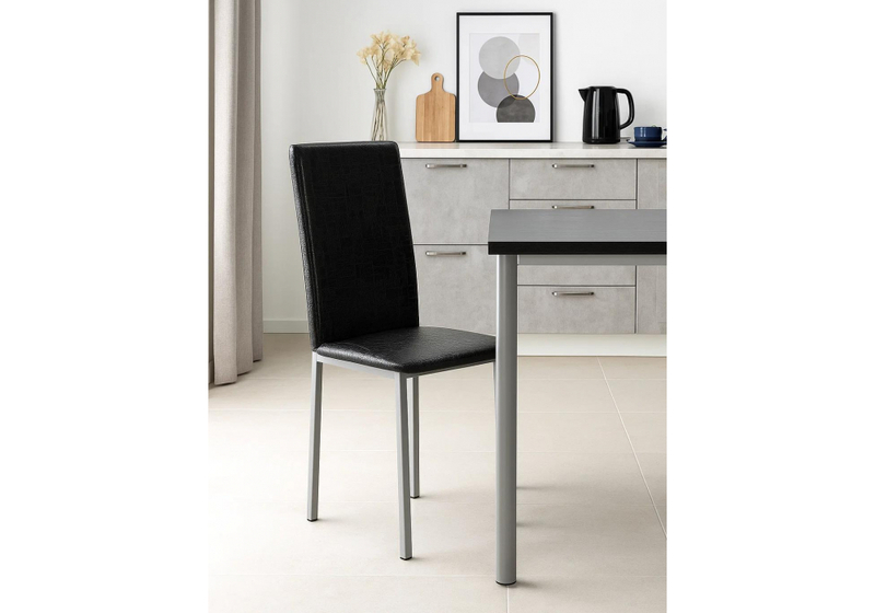 Стул на металлокаркасе, Bozanak черный крокодил / светлый мусс