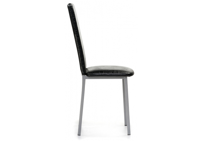 Стул на металлокаркасе, Bozanak черный крокодил / светлый мусс