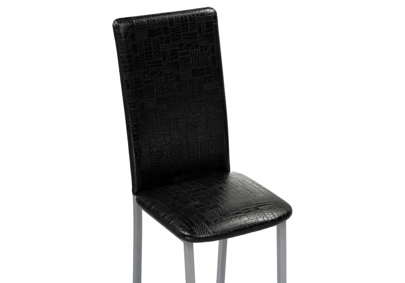 Стул на металлокаркасе, Bozanak черный крокодил / светлый мусс