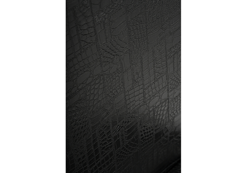 Стул на металлокаркасе, Bozanak черный крокодил / светлый мусс