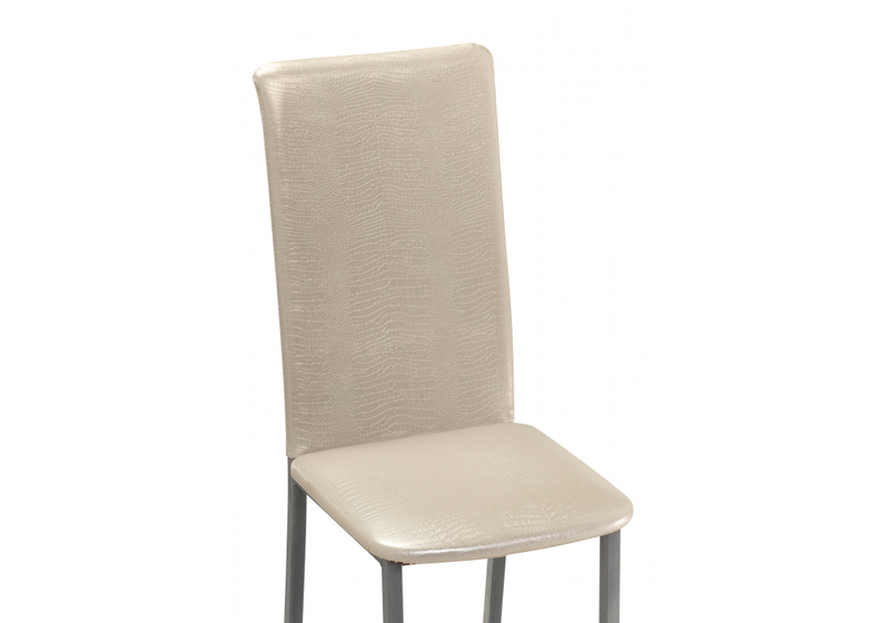 Стул на металлокаркасе, Bozanak жемчуг / крокодил искусственнвя кожа / светлый мусс