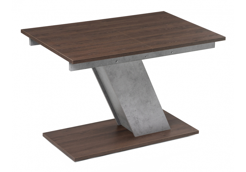Стол деревянный, Тирион бетон чикаго серый / дуб гладстоун табак