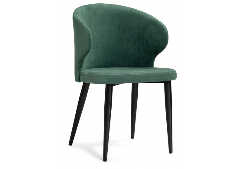 Стул на металлокаркасе, Алсисар катания изумруд / черный