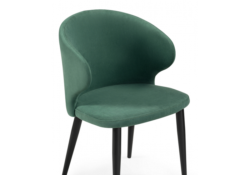 Стул на металлокаркасе, Алсисар катания изумруд / черный