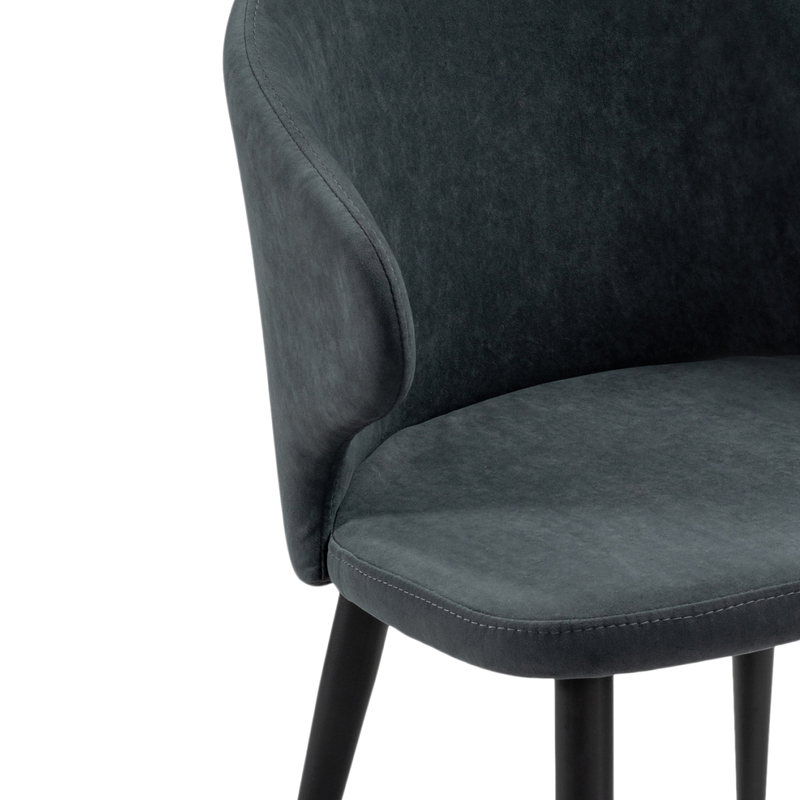 Стул на металлокаркасе, Алсисар катания графит / черный