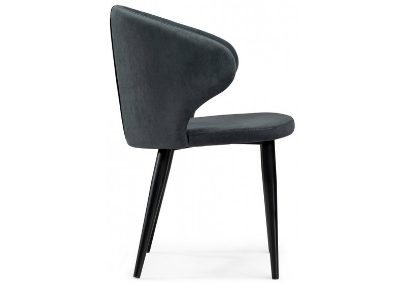 Стул на металлокаркасе, Алсисар катания графит / черный